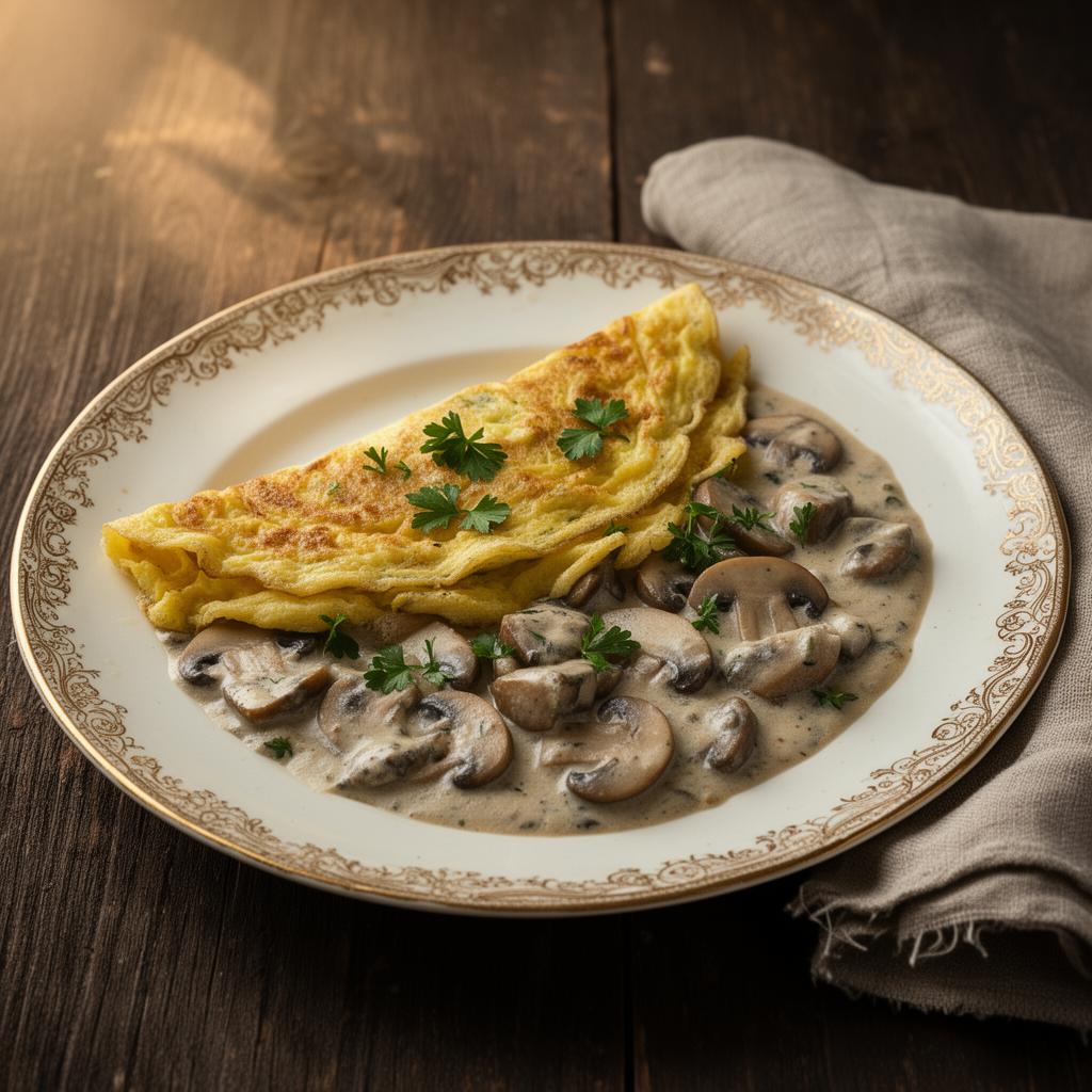 Omlet z pieczarkami